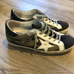 Golden Goose Camo Superstar with white star